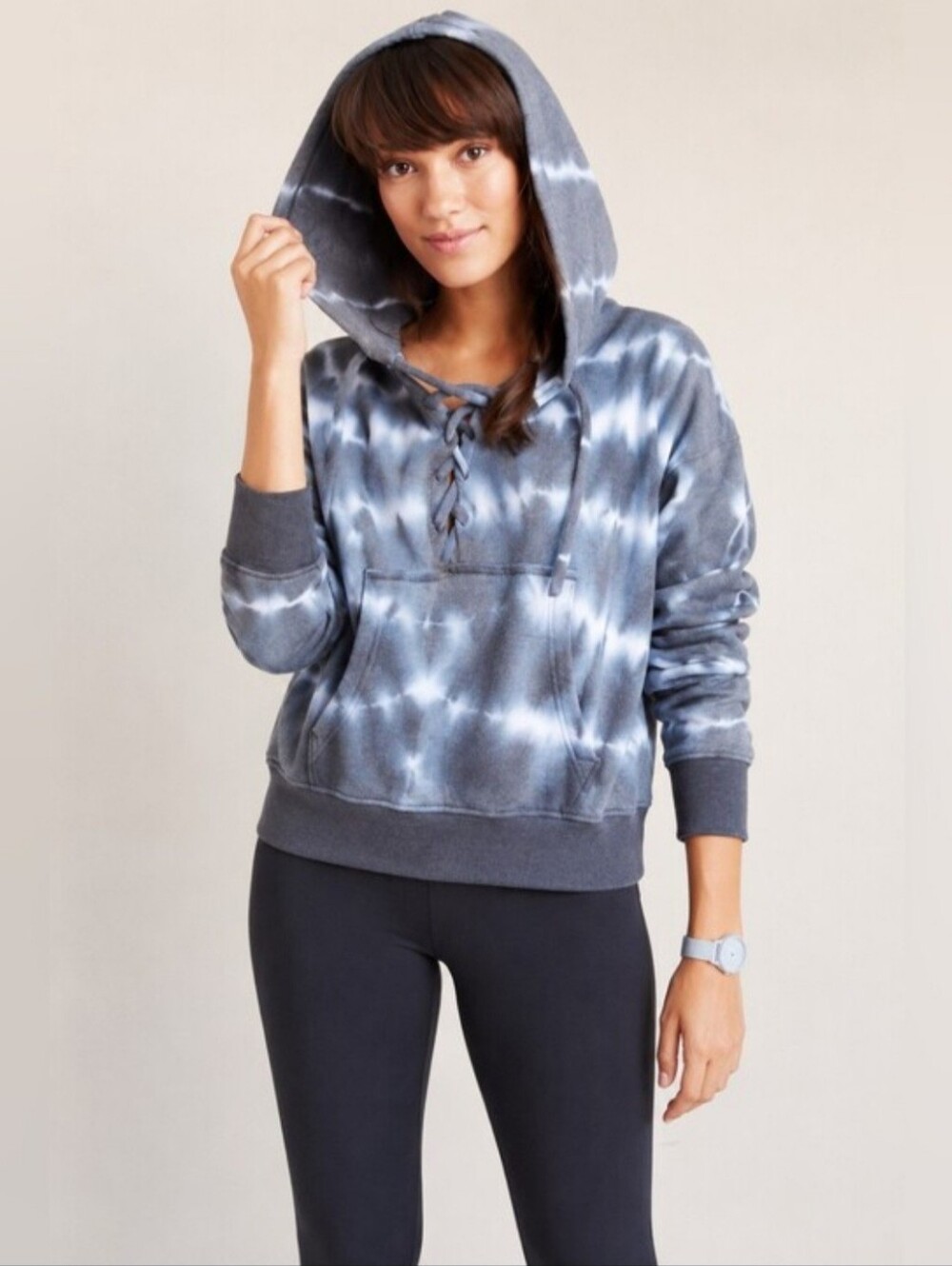 Free People Tie Dye Believer Hooded Sweatshirt Size Small